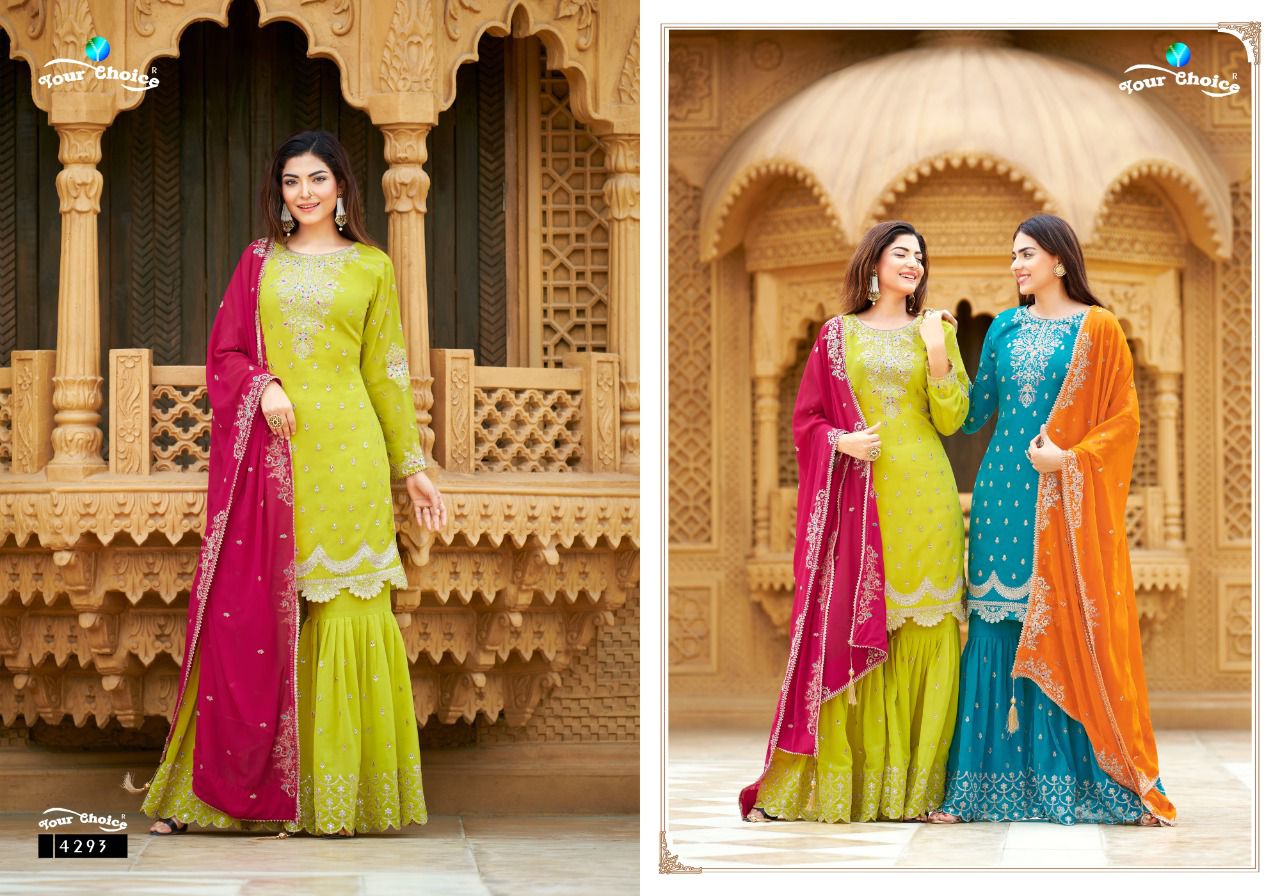 Your Choice Coral Heavy Wedding Wear Designer Salwar Suits Collection